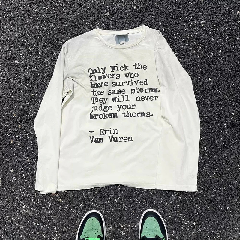 2000s Hip Hop Vintage Casual Letter Print Y2k Long Sleeve O-Neck Streetwear Harajuku Gothic Tee Crop Top Men Clothes ropa hombre 250616