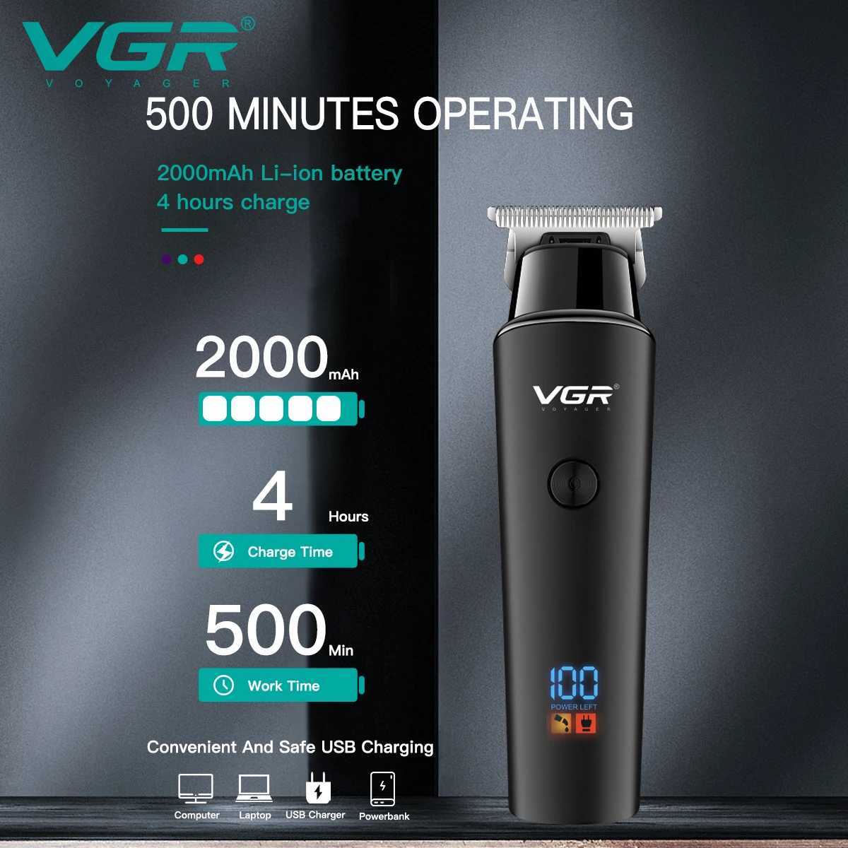 Hair Trimmer Professional Electric Trimmers Cordless Hair Clipper Rechargeable LED Display V 937 R250926