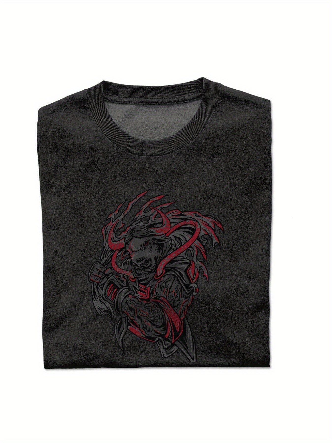 Dongdumaoyi T Shirts Short Sleeve Black Graphics Adult 180G S-3Xl White Men Tiger Cotton Round Collar c908