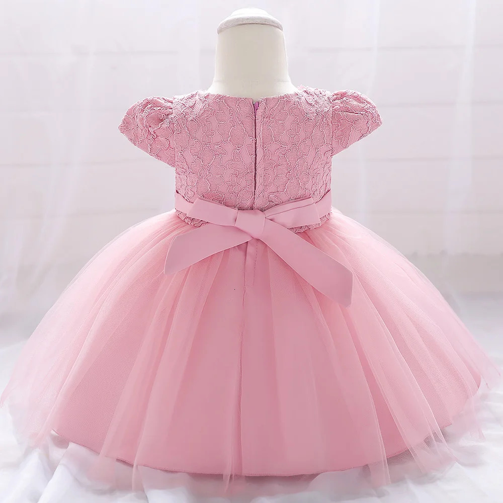 born Girls White Baptism Dress Infant Baby 1st Birthday Princess Party Dresses Toddler Summer Clothes Baby Christening Gown 250617