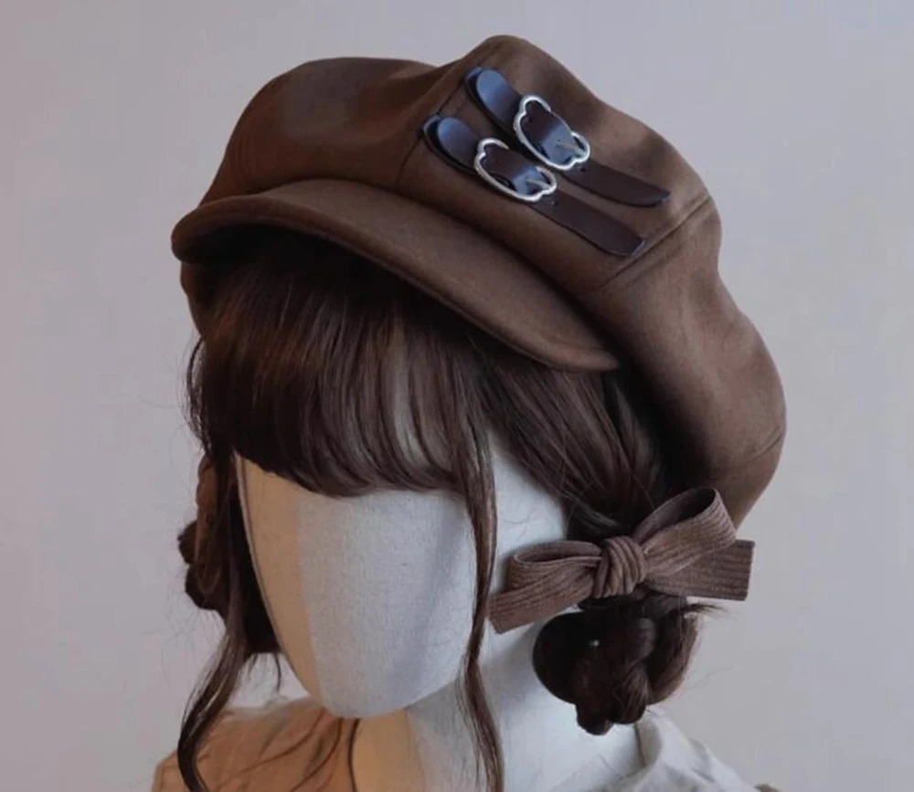 Lolita Beret Hat for Girls Harajuku Japanese Style Cute Casual Hat Cap 250604