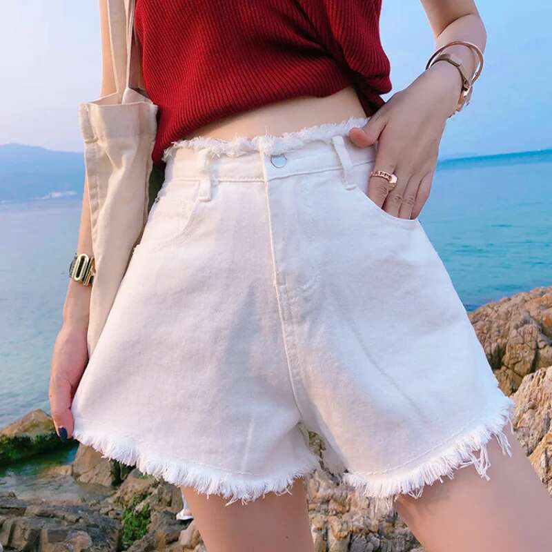 Loose Womens Denim Shorts Short Pants for Women To Wear Baggy Jeans High Waist Wide Fashion Korean Style Outdoor Classic XL Hot