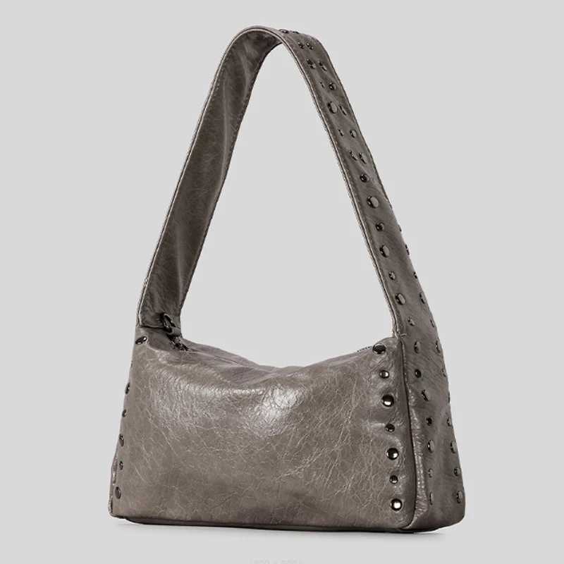 New Motorcycle Armpit Bag With FAshion And Personalized Design Oil Wax Leather Shoulder Bag Handbag Crossbody Bag Z250617