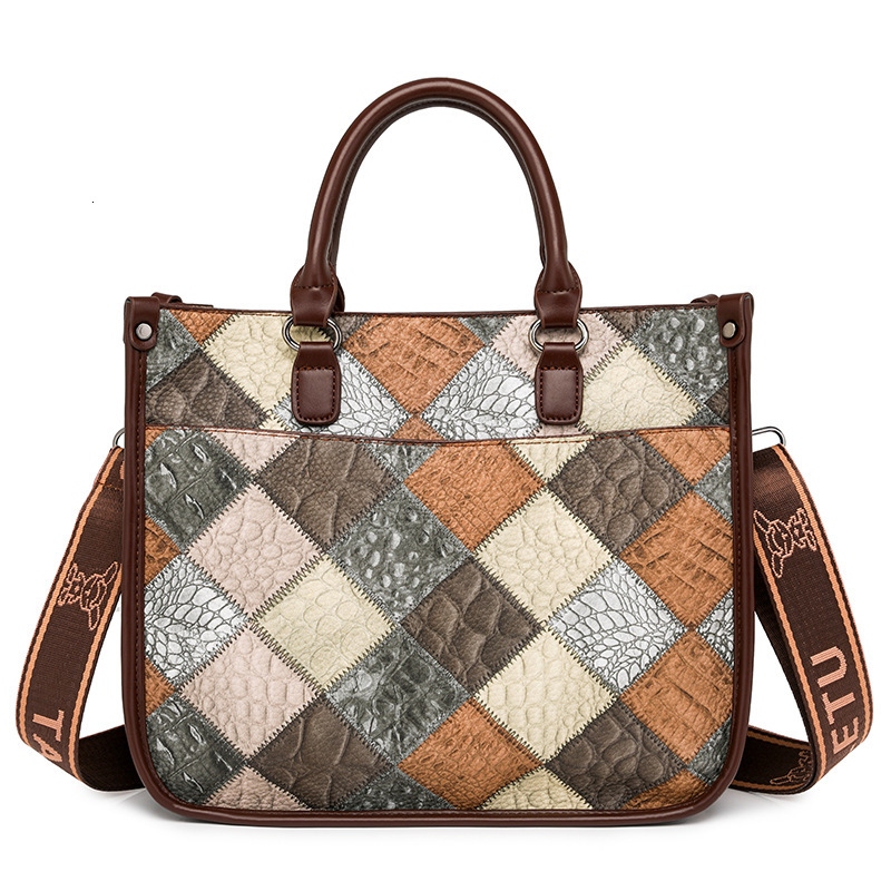 High quality brand high-quality new style free designer bag cross-border new style fashionable color blocked handbag shoulder bag new style free desig