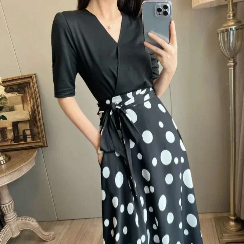 Korean Style Female Dress High Quality A Line Womens Long Sleeve Dresses Casual Youth Luxury Trendy 2025 Fashion Y2k Vintage G