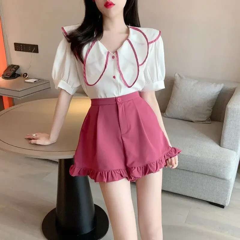 With Waist Pocket Female Short Pants Elastic High Womens Shorts Stretchy Design Harajuku Fashion Aesthetic Outfits Classic XL