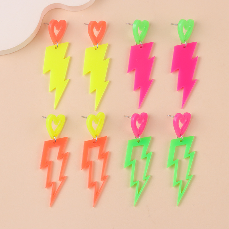 Women's Earrings 5PCS/LOT acrylic Earrings Colored Rhinestone Personalized Earrings For Party