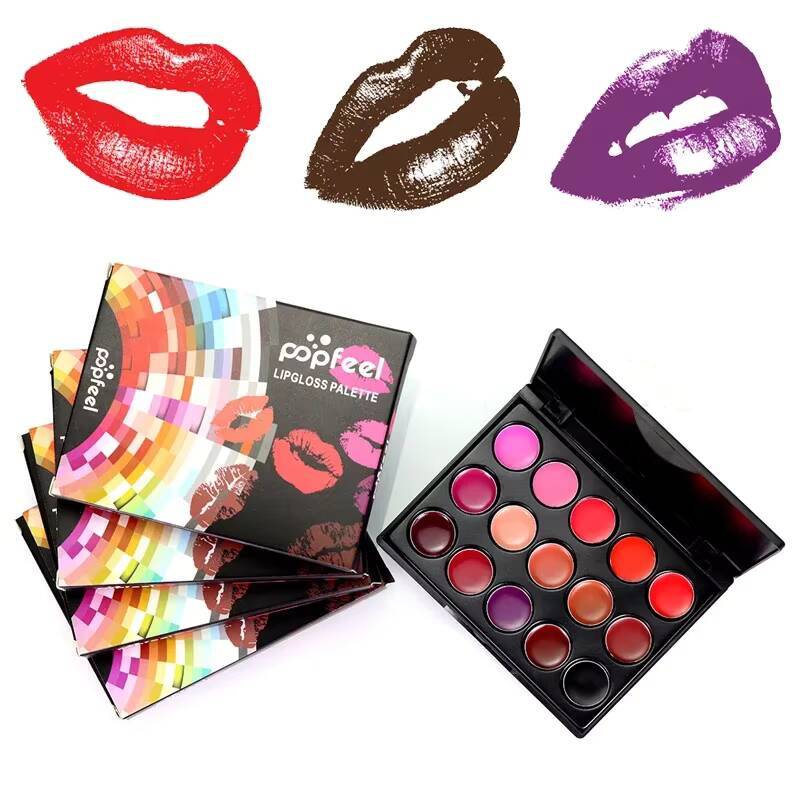 Matte Lipstick Palette Matt Pallete Waterproof Moisturizer Cream Smooth Makeup Lasting Lip Stick Set Batom Maquiagem happy