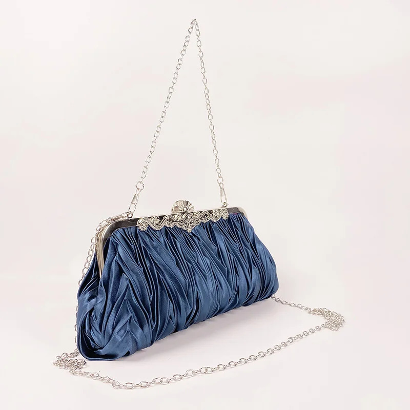 pleated dinner bag celebrity banquet clutch one shoulder crossbody chain highend versatility trendy bag 250614