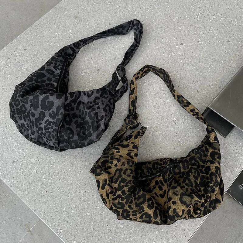 Fashion Leopard Hobos Tote Bags for Women Large Capacity Shoulder Half Moon Cloud Dumpling Bag New Designer Handbags bag