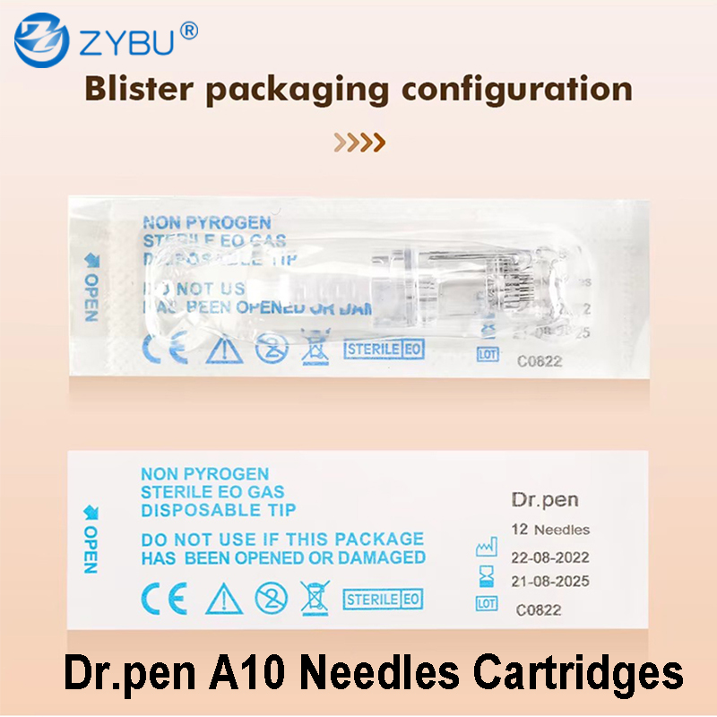 Disposable MicroNeedle Kits for Dr.Pen Ultima A10 - Set of 50 Sterile Replacements Cartridges with Options: 12, 24, 36 & 42 Pins Nano Round Dermapen N