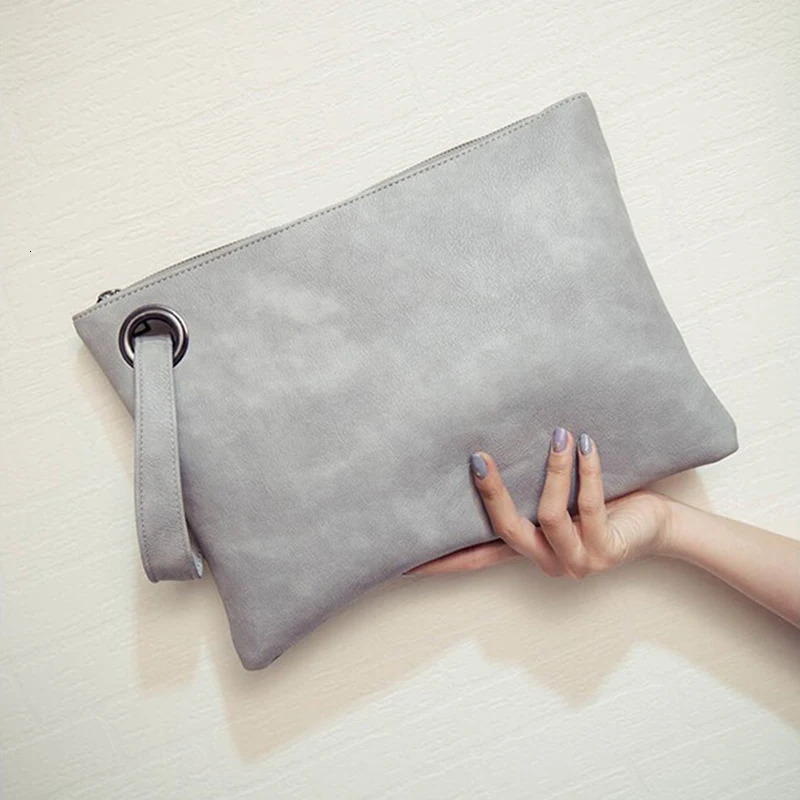 Fashion solid womens clutch bag leather women envelope bag clutch pu leather bag female Clutches sac Immediately 250617