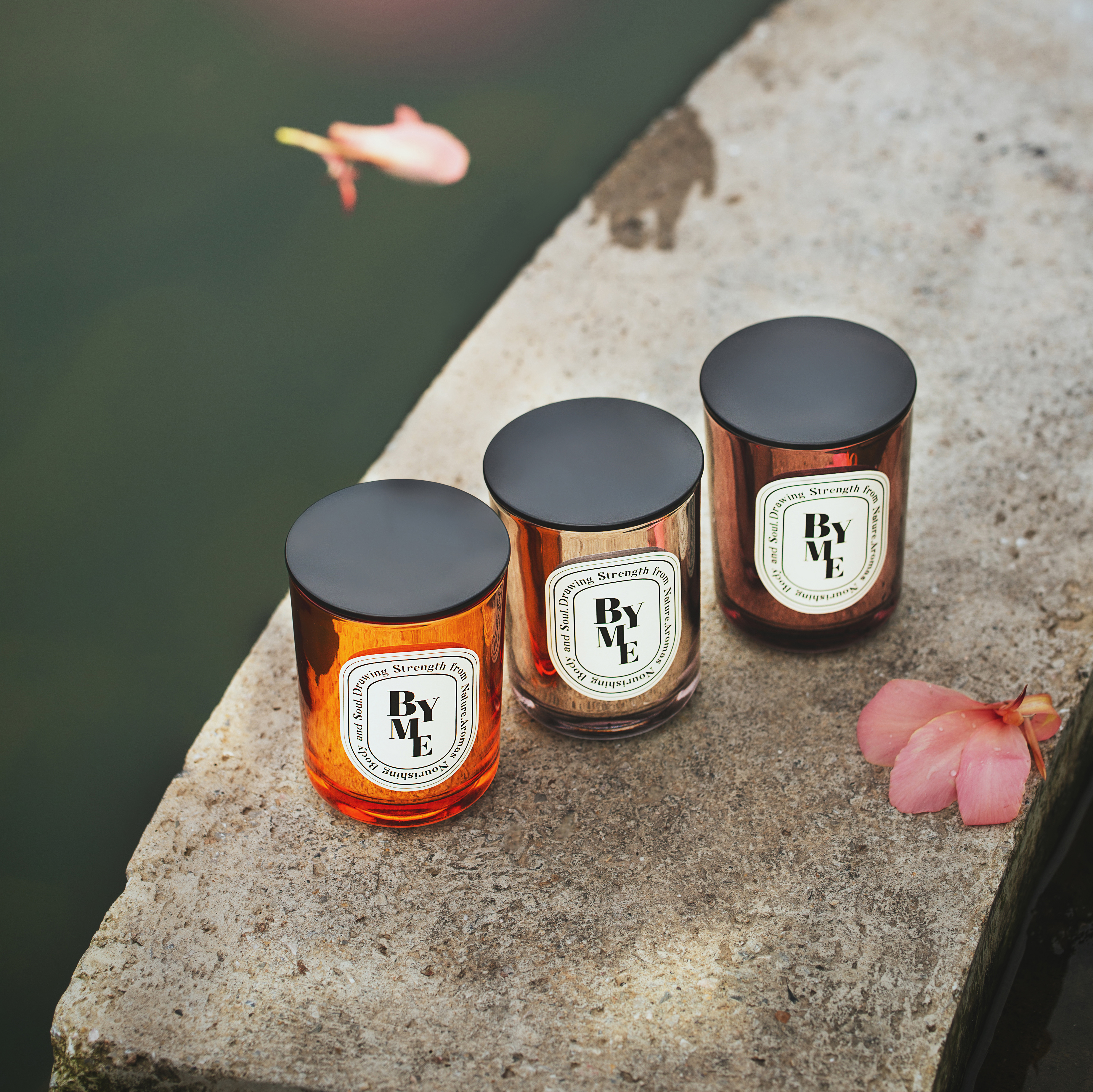Triple Color Electroplated Glass Scented candles with Plant Soy Wax & Aromatic Scents for Fresh Air