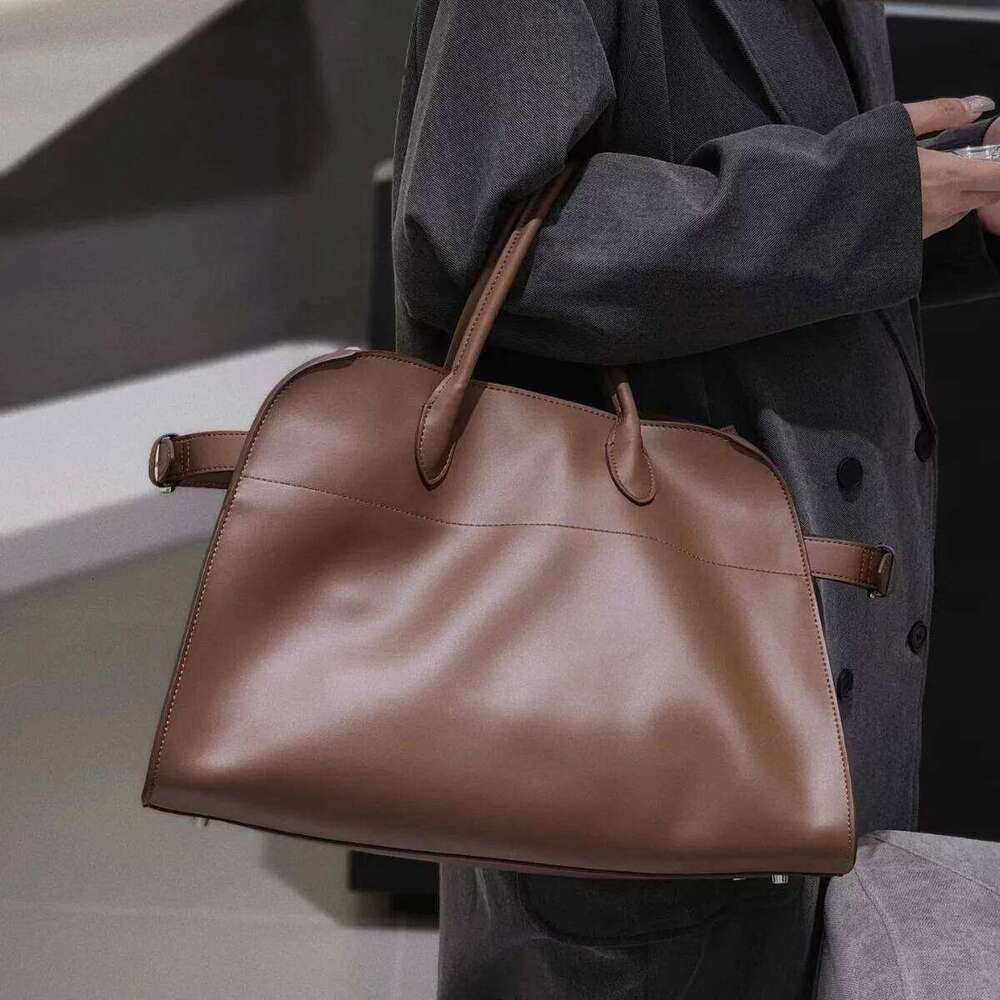 Genuine Leather Oversize Tote Bag 2025 Design Mar1215 Large Capacity Minimalist Frosted Cowhide Fashion Women's Handbag