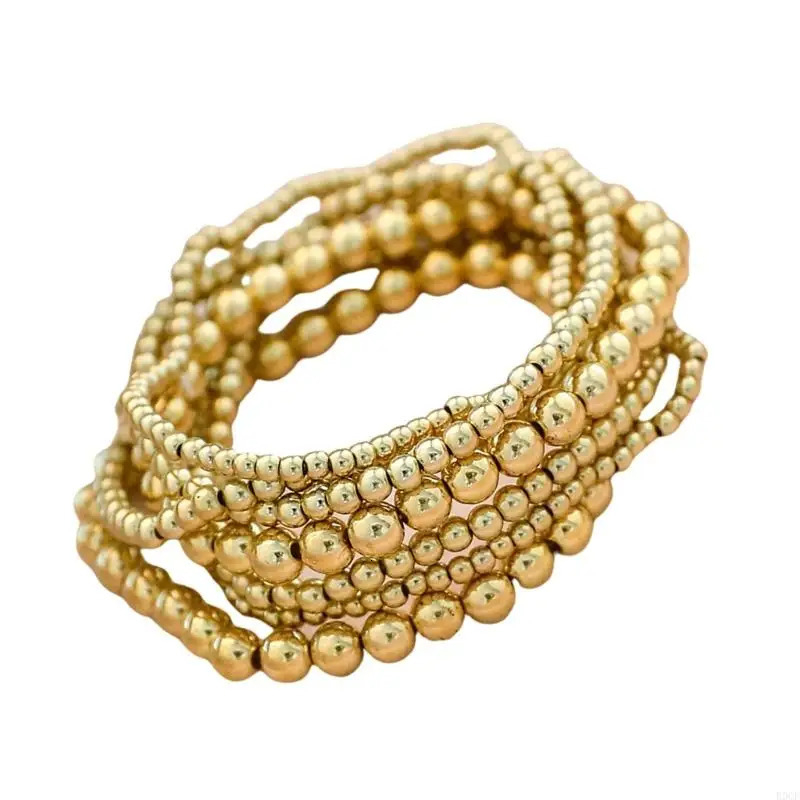 Elegant 7 Pieces Bracelet Set With Geometric Beads for Casual Occasions R9CF 250616