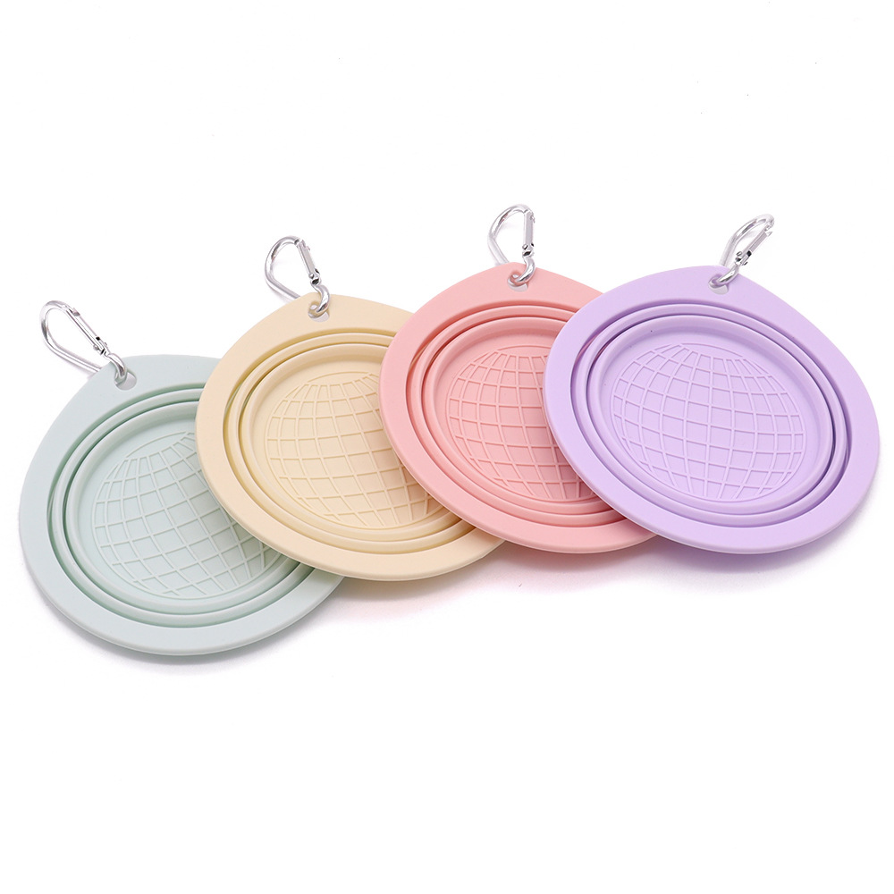 Designer Dog Bowl Feeders Silicone Pet Supplies Folding Portable Outdoor Cat Food Water Bowls For Small, Medium Large Dogs