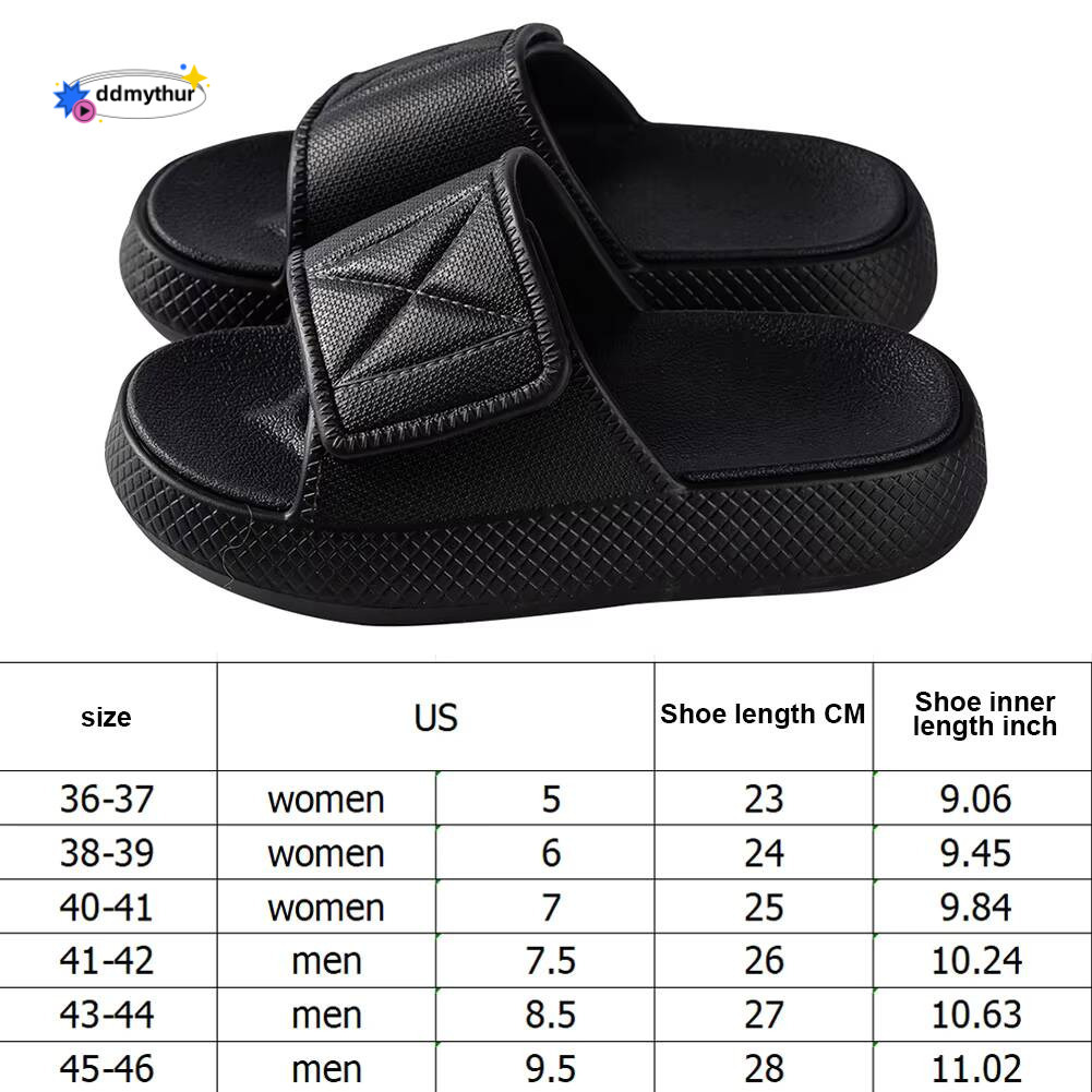 Pillow Slippers Thick Sole House Slides Adjustable Strap Recovery Sandals Indoor Outdoor for Women and Men ddmythur