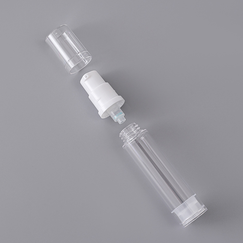 Clear Airless Bottle with 5ml & 10ml & 15ml Capacity for Cosmetics - Lotion and Spray Pump Design Ideal for Samples
