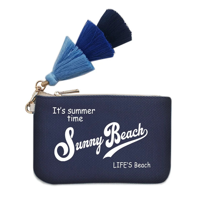 Fashion Solid Customizable Letter Wallets For Women Personality Printing Cotton Clutch Purse Ladies Beach Bag Party Bag 250617