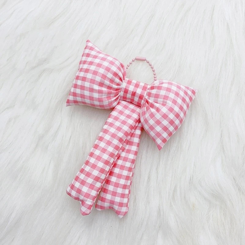 Bowknot Keychain Bag Pendant Soft Cotton Keyring Fashionable and Accessory for Backpack Handbag 250616