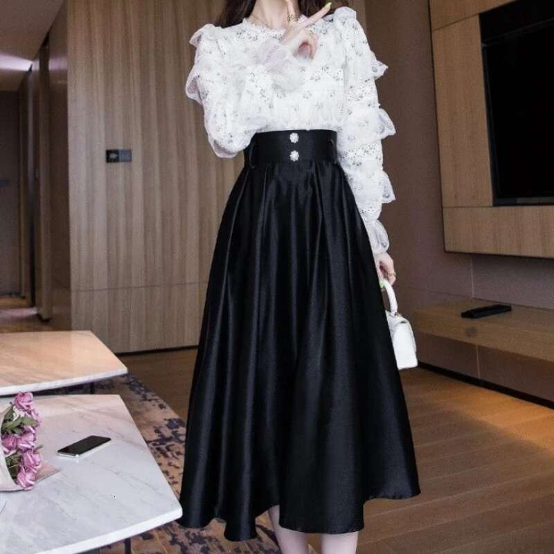Womens Skirt Luxury Elegant Long Maxi Female Skirts Casual A Line Clothing Trend 2025 Korean Fashion Premium Sales Summer Chic