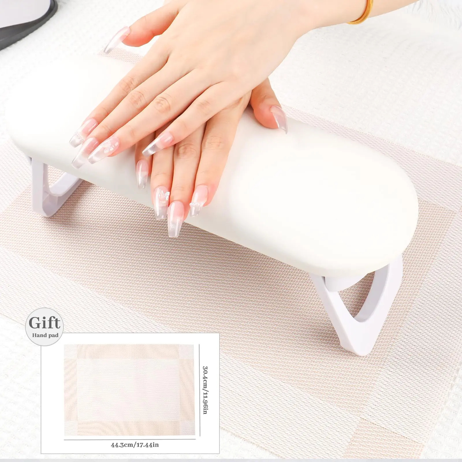Nail Arm Rest Foldable PU Leather Nail Art Hand Rest Soft Nail Pad for Table Acrylic Nail/Nail Art Hand Rest for Nail Salon U 250612
