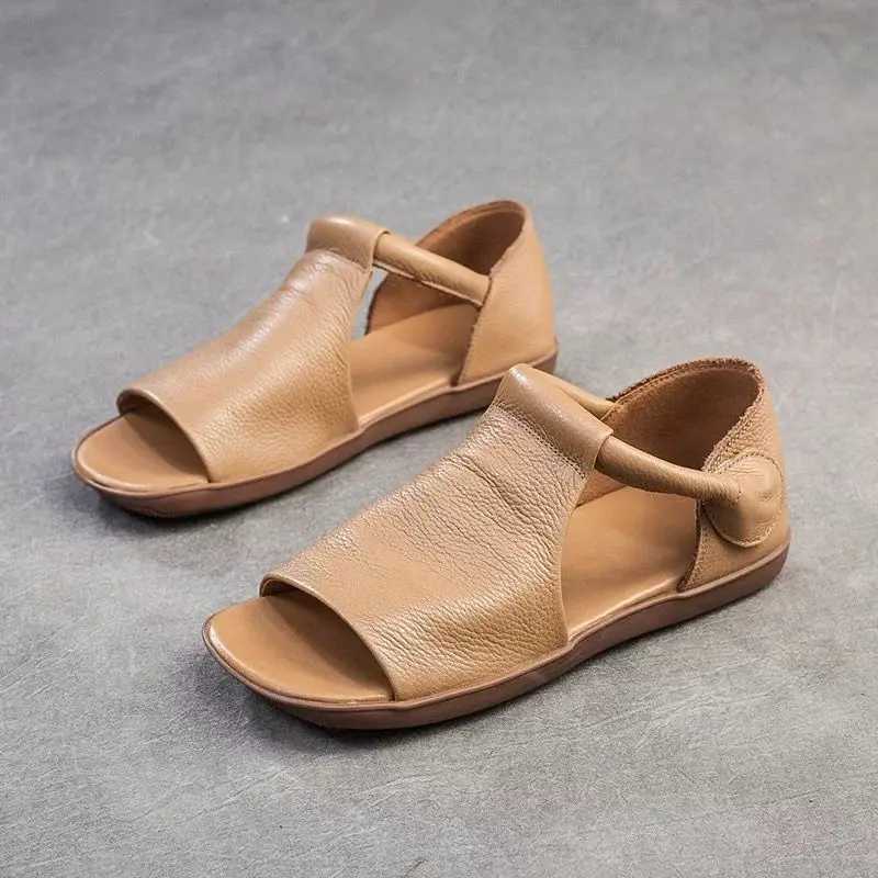 Womens Open-Toe Flat Sandals with Cross Strap Adjustable Ankle Strap - Summer Casual Lightweight Walking Shoes for Women Min Z250617