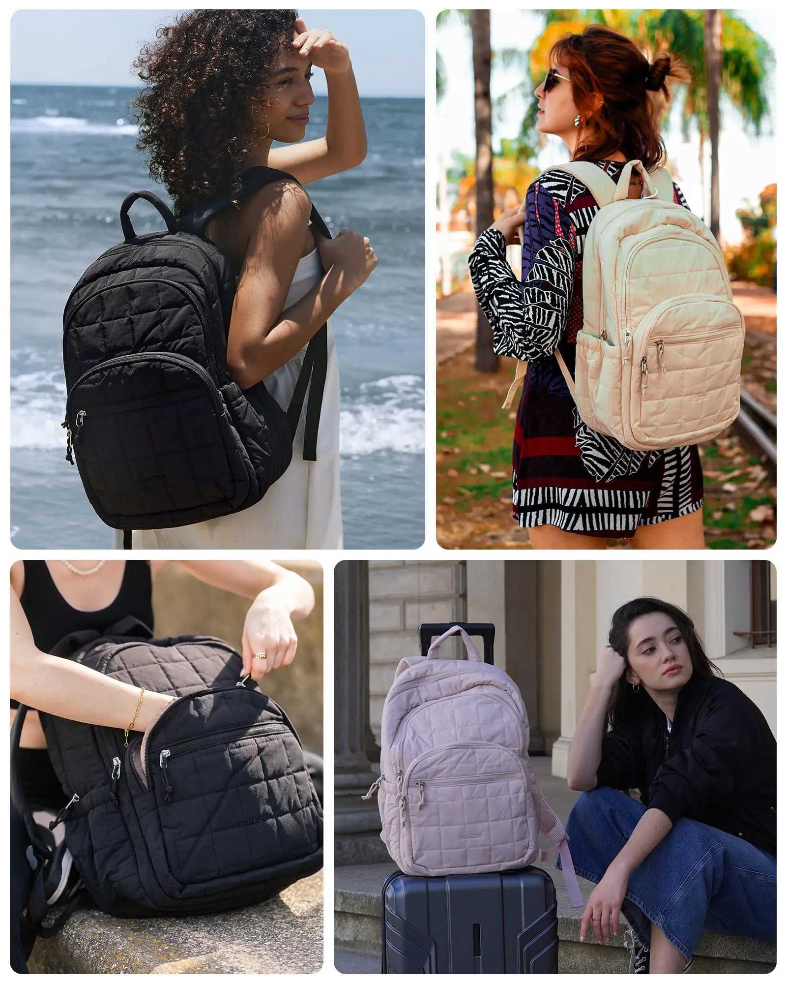 BAGSMART Womens Backpack School Bag for s Waterproof Large College Backpack Travel Backpacks Women Laptop Book bag Z250617