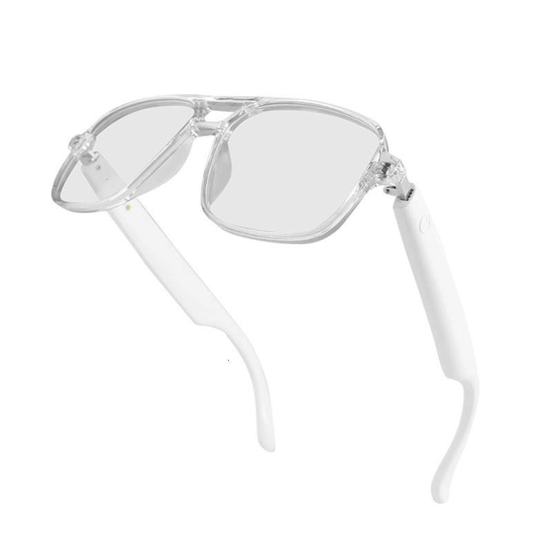 New Smart Bluetooth Glasses Double Beam Color Changing Lenses Anti-Blue Light Music Playback Call Anti-Uv Sunglasses
