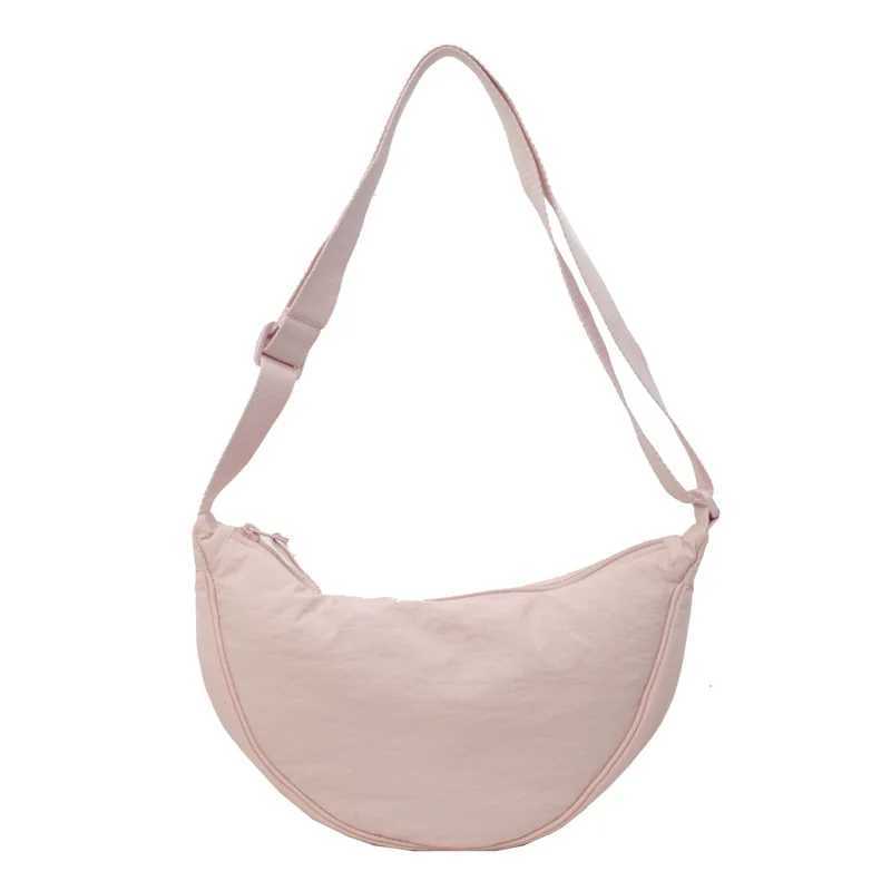 Solid Color Nylon Casual Womens Messenger Bag Simple Large Capacity Female Shoulder Bags Fashion Ladies Hobos Handbags Purse Z250617