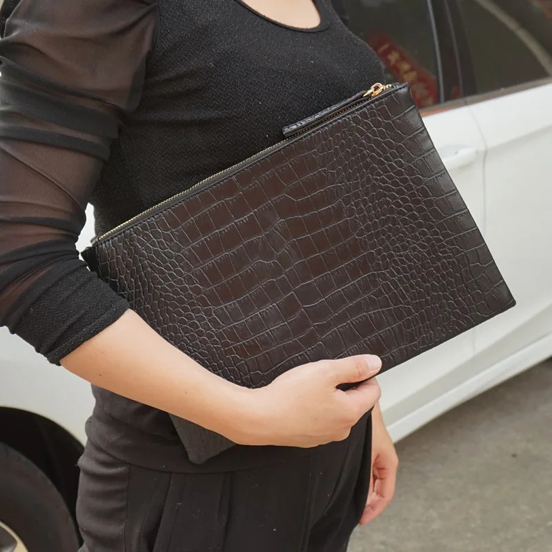 Women Fashion Handbag And Purse Stone Pattern Soft PU Leather Envelope Bag Large Capacity Ladies Day Clutch Wallet For Party 250617
