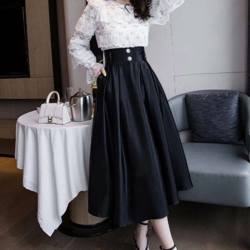 Womens Skirt Luxury Elegant Long Maxi Female Skirts Casual A Line Clothing Trend 2025 Korean Fashion Premium Sales Summer Chic