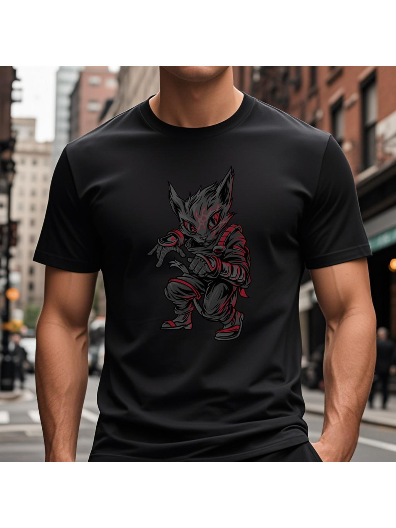 Dongdumaoyi S-3Xl Adult Graphics T Shirts Black Short Sleeve Cotton 180G Tiger Round Collar White Men 4c47