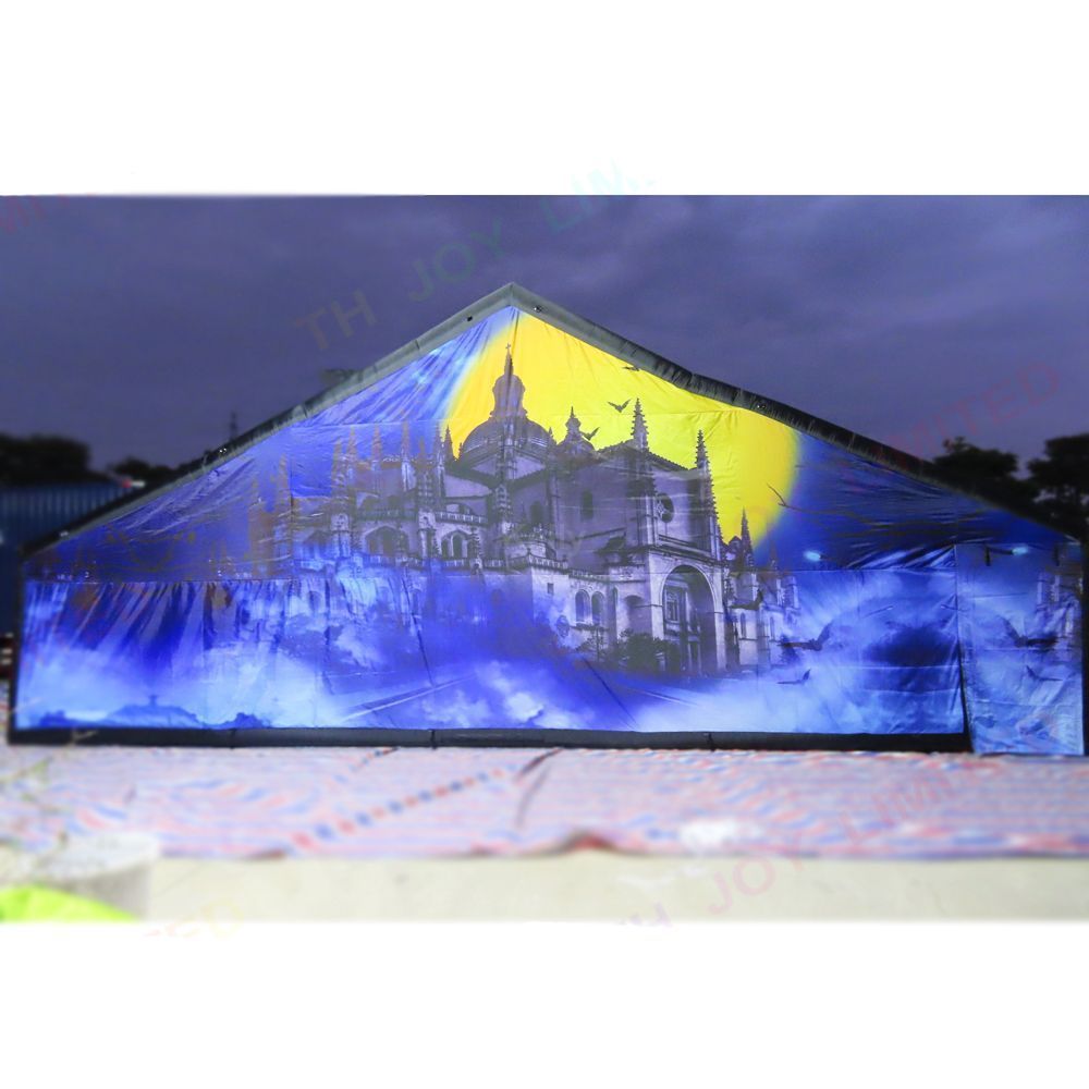 10mLx6mWx3.5mH (33x20x11.5ft) Free Delivery outdoor activities inflatable maze tag with skull scary printing Haunted House for sale