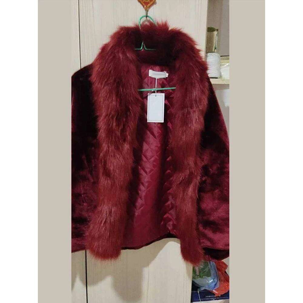 Solid Faux Coats Women Loose Single Breasted Imitation Fox Fur Fashion Female Over Coat 2024 Autumn Winter Thick Warm Jacket