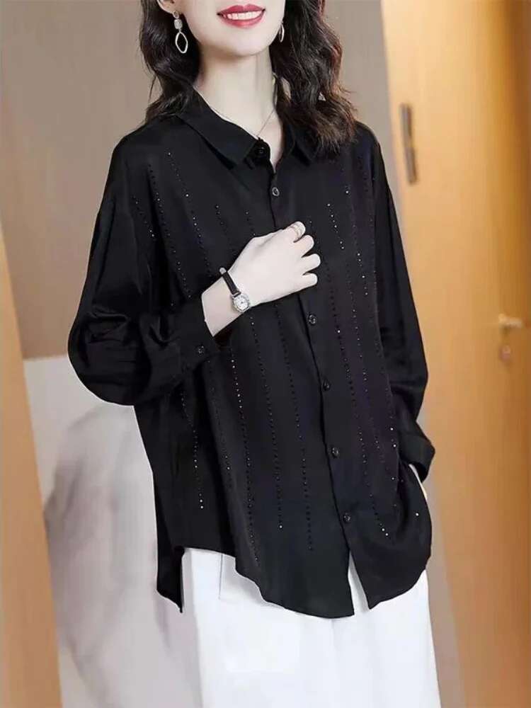 Summer Chiffon Shirts Blouses for Women Full Long Sleeve Clothing Woman Top Sales New 2025 Elegant and Youthful Modern Cute M