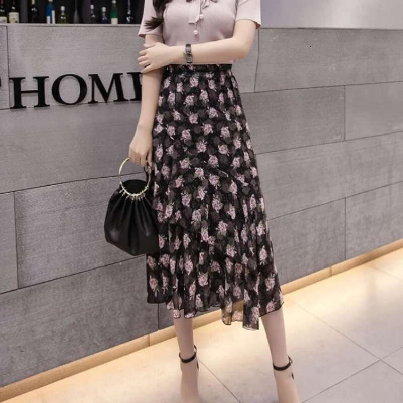 Skirts for Women A Line Zipper Ruffle Woman Skirt Aesthetic Summer 2025 Clothing Sales New In Korean Style Casual V Harajuku