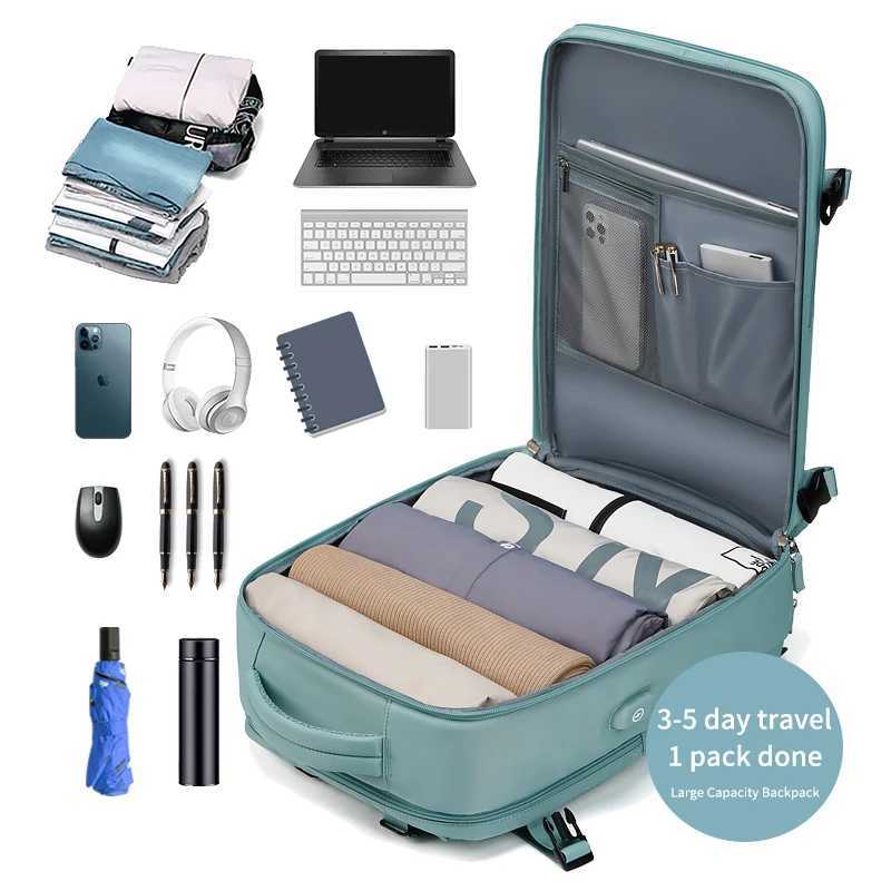 Women Laptop Backpack 15.6inch Teenage USB charging school Backpack Independent Shoe bag travel Backpack outdoor Backpack Z250617