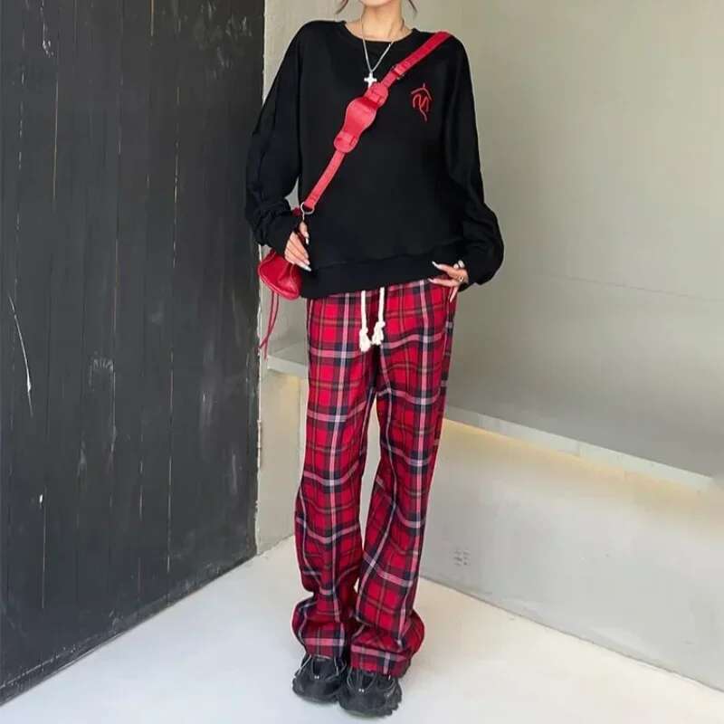 Pants for Women With Pockets Korean Fashion Autumn Winter Woman Trousers Aesthetic High Quality Elastic Chic and Elegant Slacks