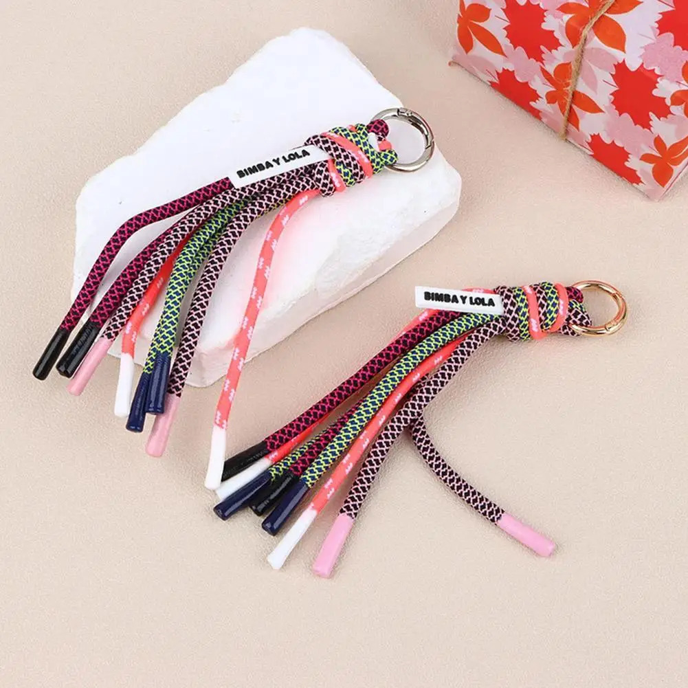 Colorful High-quality Hardware Anti-theft Keychain Key-chain Woman Bag Keychains for Womens Bags Decorative Pendant Tassel 250616