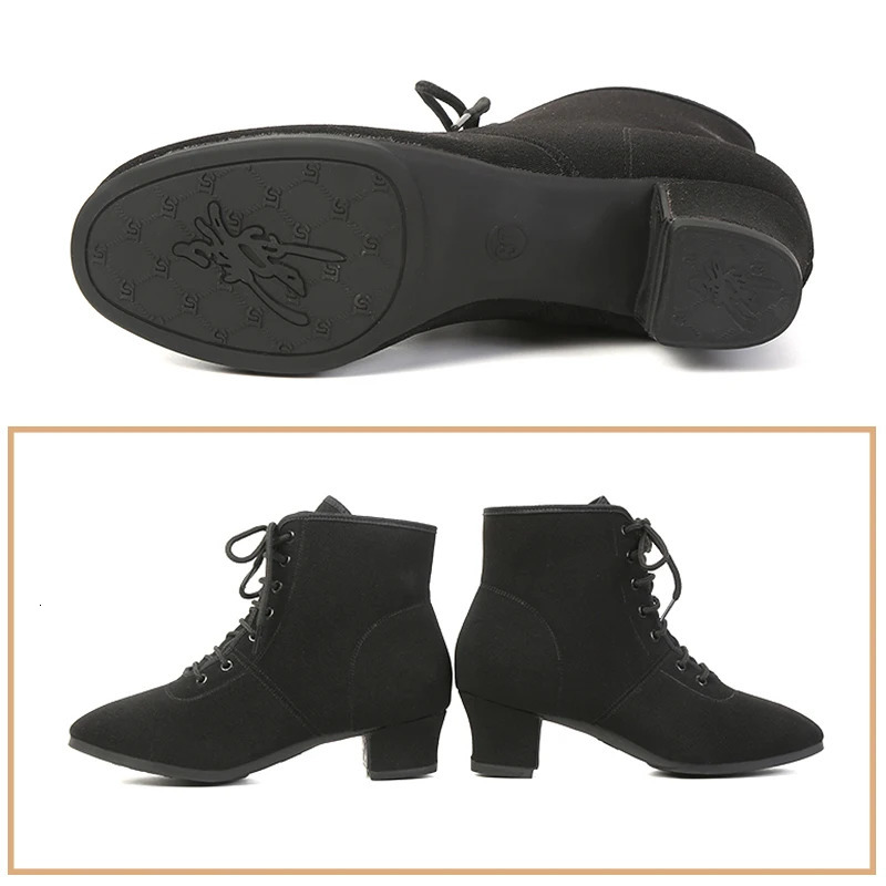 SWDZM Women Shoes Ballroom Dance Shoes Soft Sole Waltz Women Tango Jazz Latin Dance Shoes Middle Heel Ladies Dance Sneakers 250613