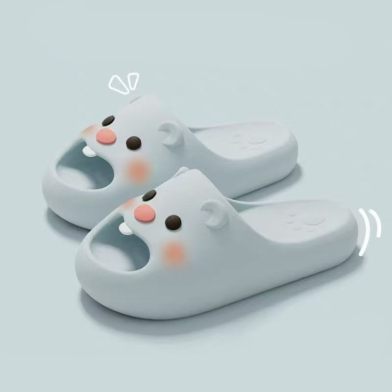 Cute Cartoon Bear Slippers for Women - Summer Beach Sandals with Anti-Slip Soft Soles