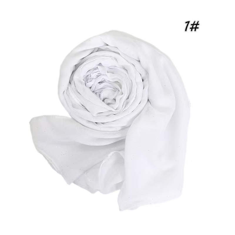 T990 new style gold-stamped Bali yarn women's scarf monochrome gold-sprinkled long scarf fashion