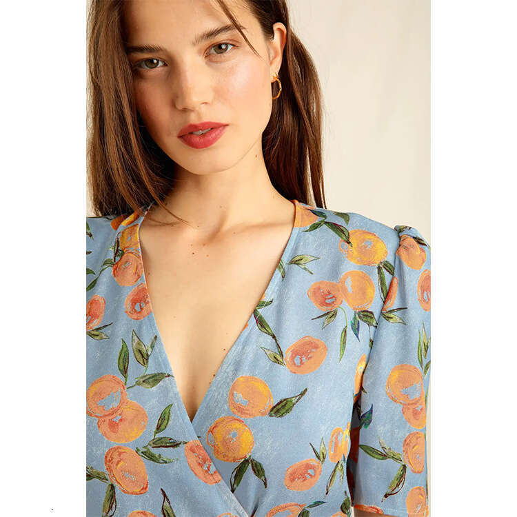 Long Dress Dresses Birthday Dress Fulllace Promdress Summer Dresses N482 Summer 2025 Printed Short Slim Strap Tea Break Wrap French Style Womens Dress