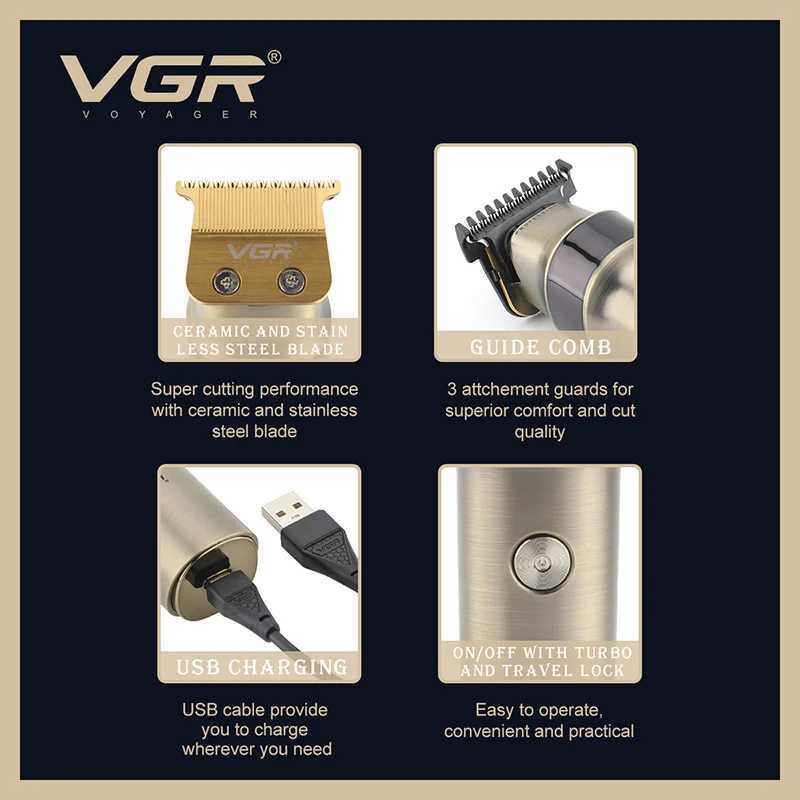 Original Beard Hair Trimmer For Men Professional Cordless Electric Hair Clipper Shaver Haircut Machine Rechargeable R250926