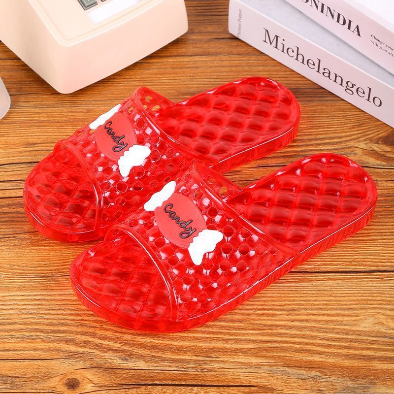 Women's summer slippers, crystal jelly anti slip transparent shoes, odor proof women's sandals, designer sandals, women's sandals