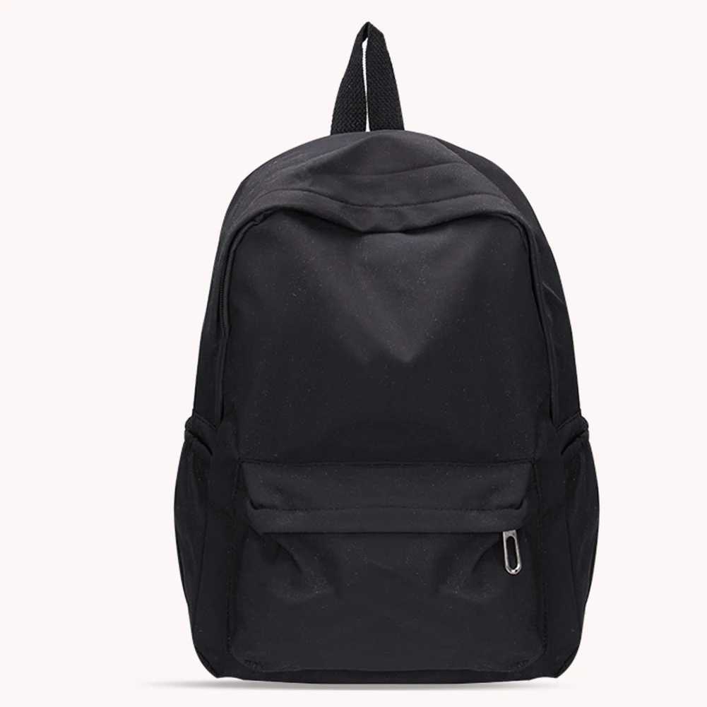 Daily Large Capacity Travel School Backpacks Ladies Pure Color Shoulder Knapsacks Nylon Zipper Shopping Rucksacks Z250617