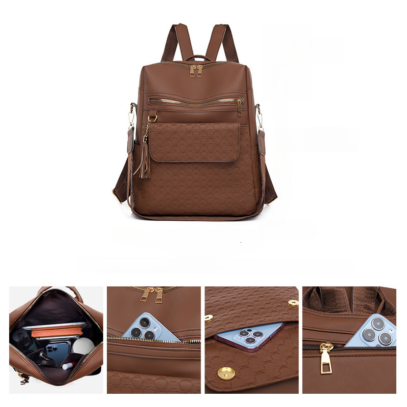Top brand high-quality new free designer bag new fashion cross-border high-end color retro European American style large capacity backpack new free de