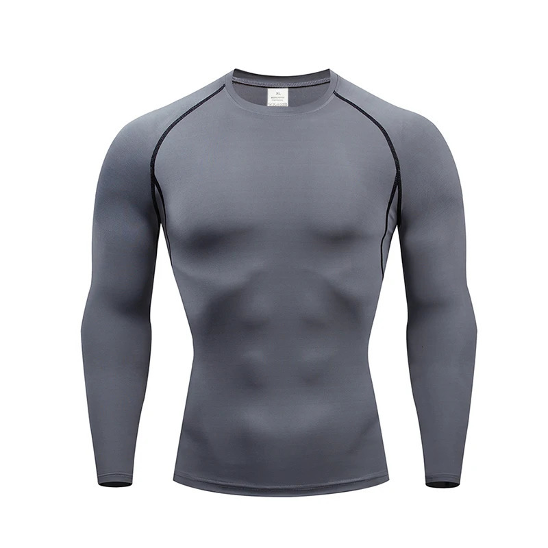 Summer Mens Fashion Tight Running T-shirt Fitness Training Long Sleeve Sports Shirt Cycling Slow Running Loose Top 250616