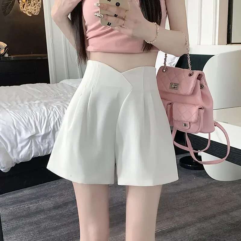 Woman Short Pants Suit with Shorts for Women High Waist Casual Hot New in Korean Style Aesthetic 2000s Clothes Y2k Harajuku Kpop